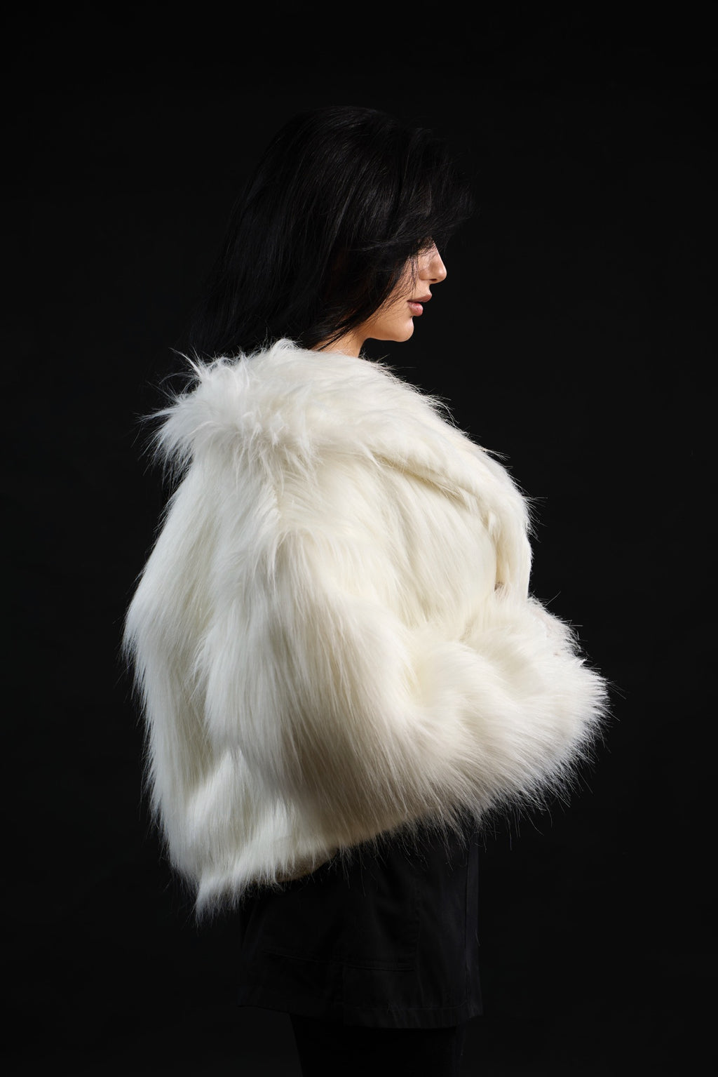 Faux Fur Coat - White