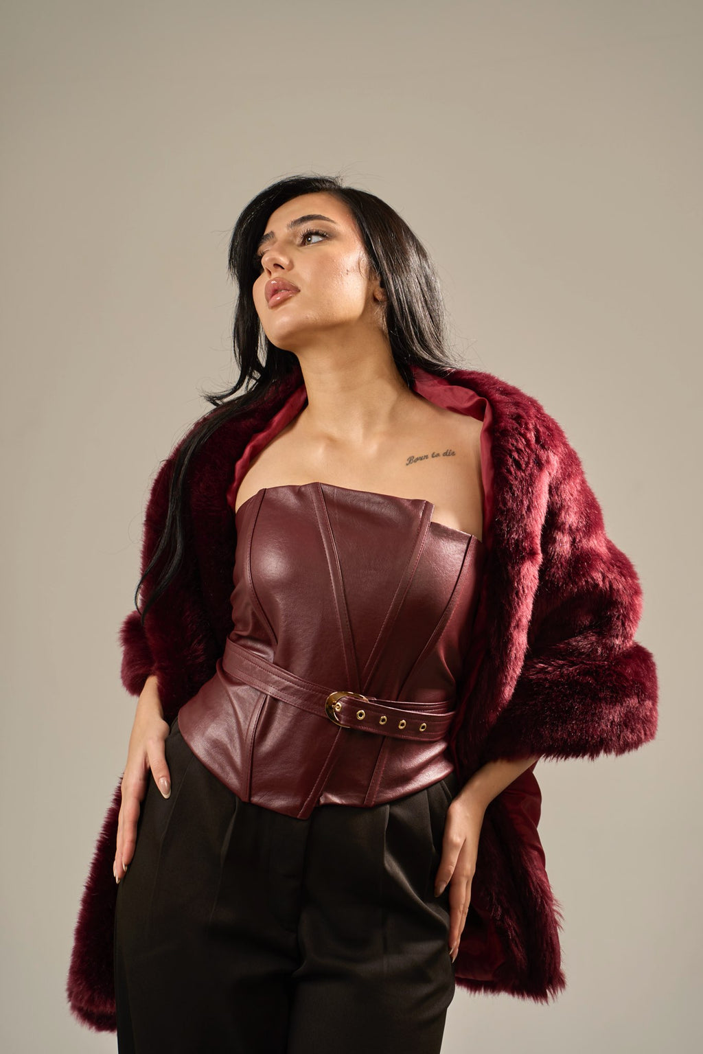 Corset Top - Maroon