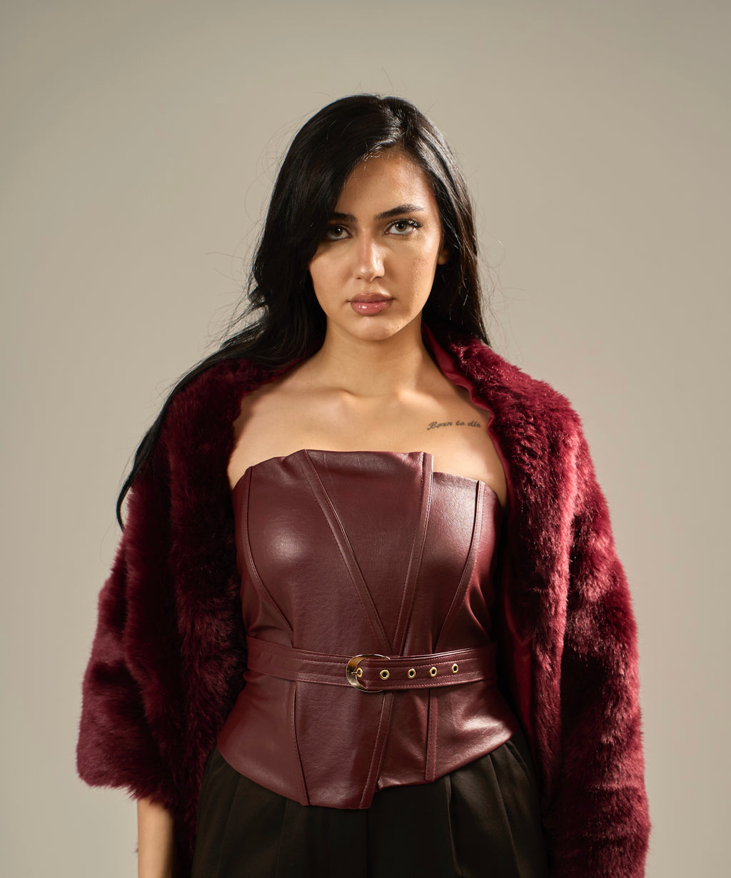 Corset Top - Maroon