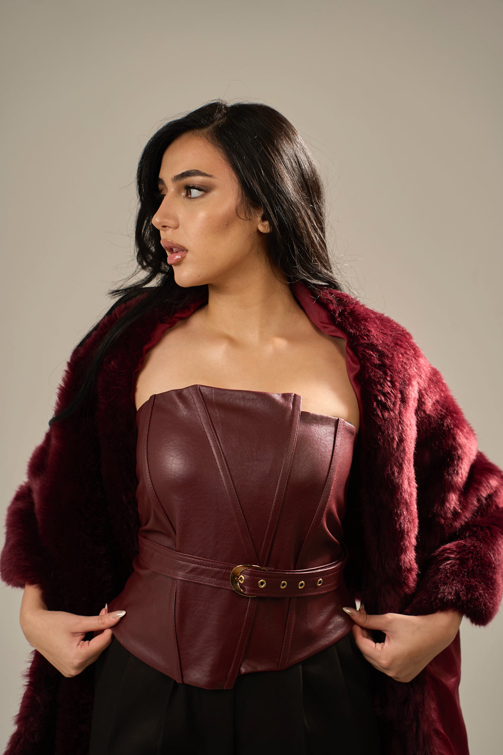 Corset Top - Maroon