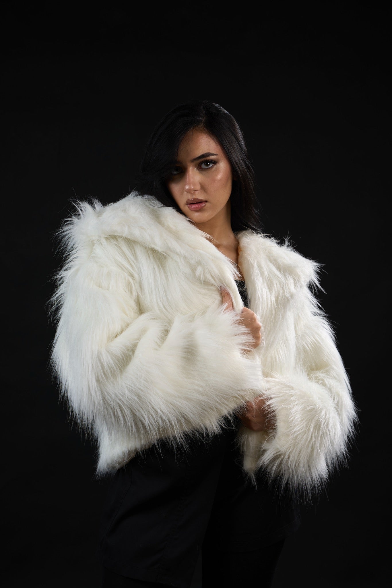 Faux Fur Coat - White