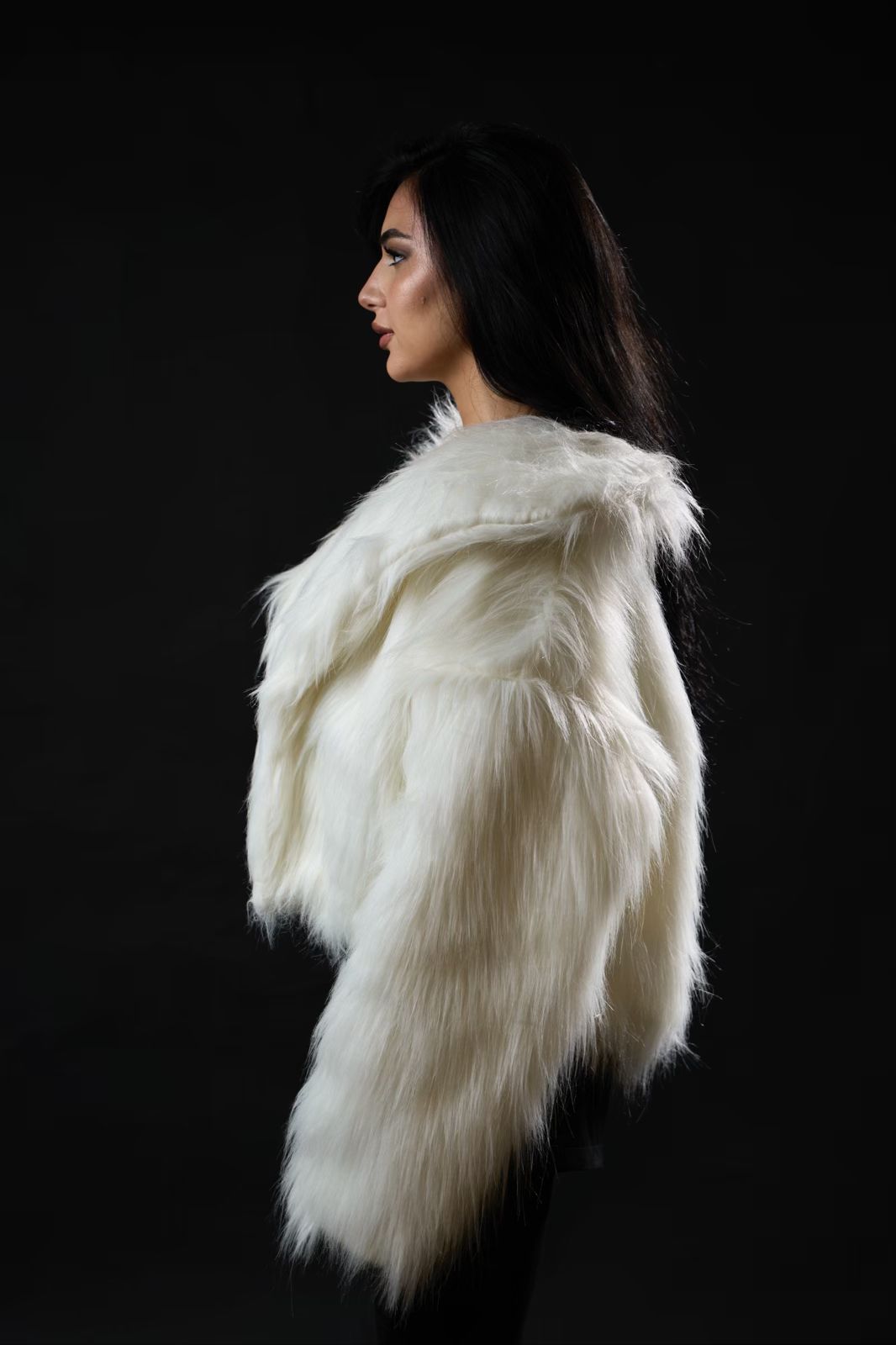 Faux Fur Coat - White