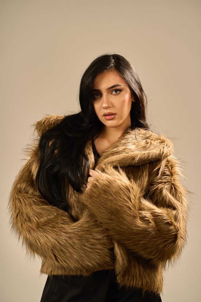 Faux Fur Coat - Taupe