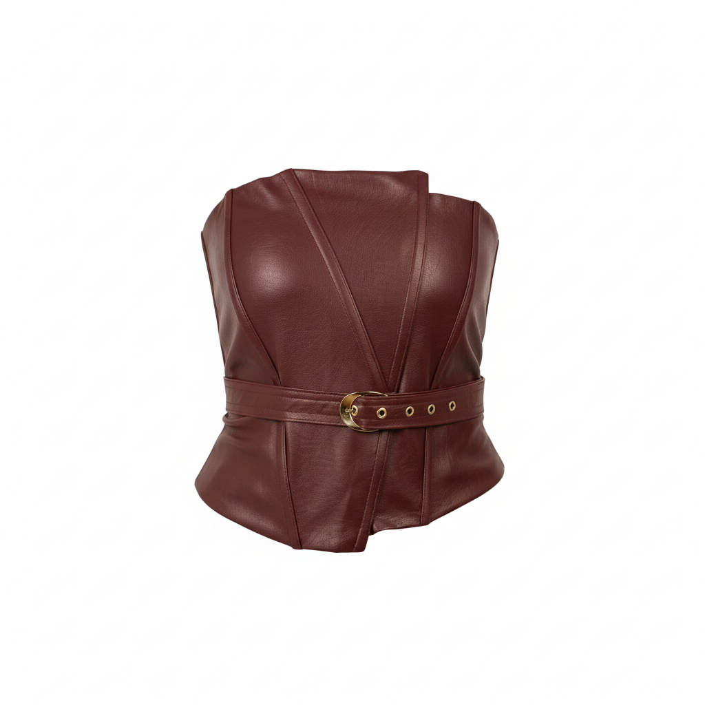 Maroon Corset - Flat Lay 2
